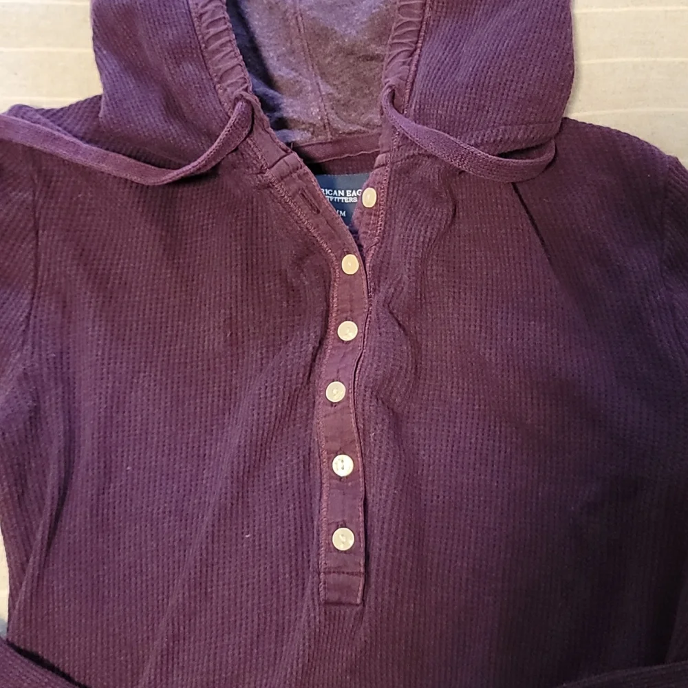 Elena Gilbert Vampire Diaries American Eagle Thermal Hoodie ALT Color - Picture 3 of 4